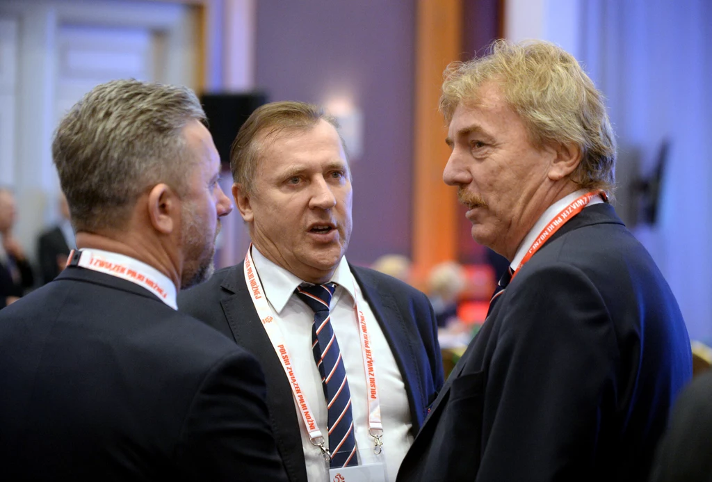 Jerzy Brzęczek, Cezary Kulesza i Zbigniew Boniek Jerzy Brzęczek, Cezary Kulesza i Zbigniew Boniek