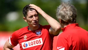Robert Lewandowski na zgrupowaniu reprezentacji Polski