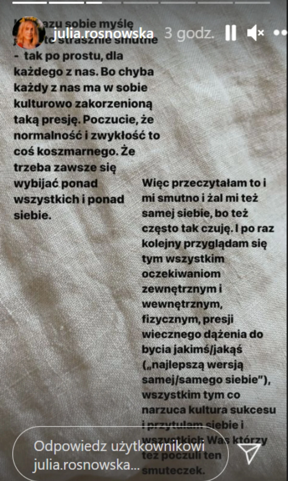 Instagram Julii Rosnowskiej, fot. https://www.instagram.com/zborowskazofia/ Instagram Julii Rosnowskiej, fot. https://www.instagram.com/zborowskazofia/