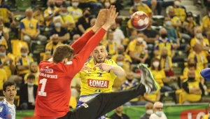 Adam Morawski w meczu z Vive