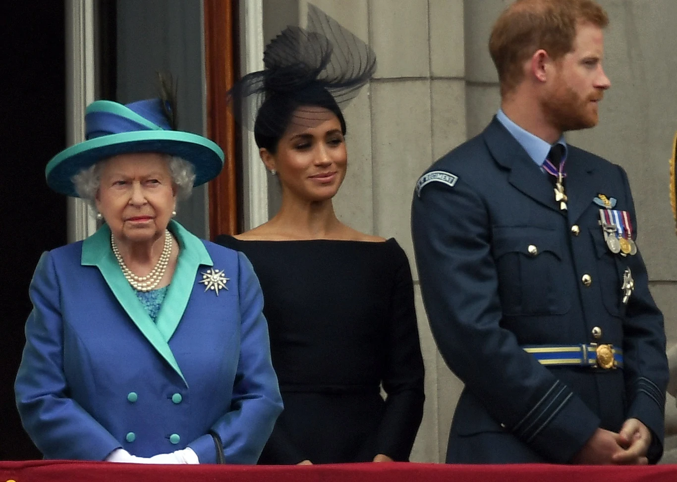 Królowa Elżbieta II, Meghan Markle i książę Harry