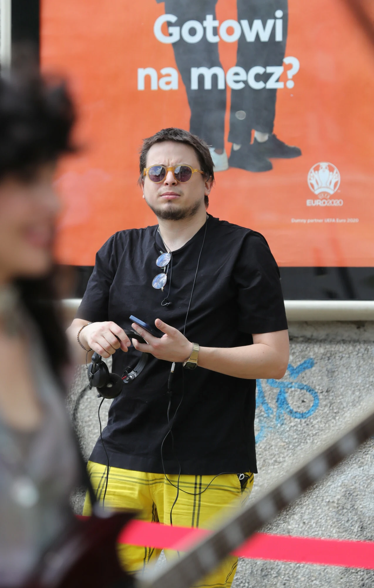 Marcin Mann ( syn Wojciecha Manna) na odsłonięciu muralu Kory w dniu jej 70. urodzin Marcin Mann ( syn Wojciecha Manna) na odsłonięciu muralu Kory w dniu jej 70. urodzin