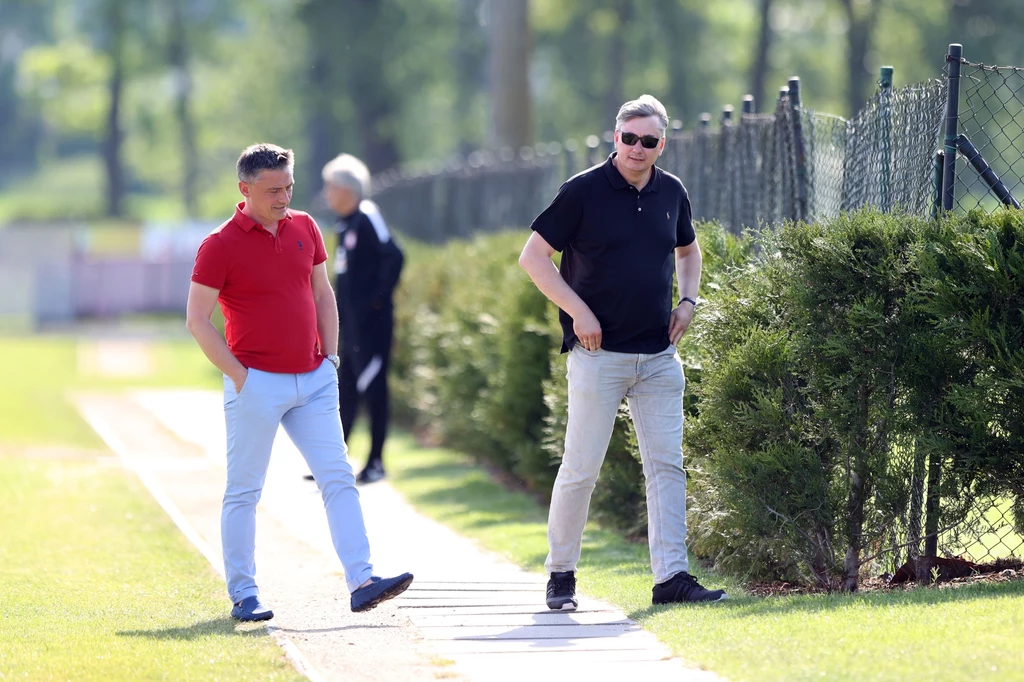 Trener Lecha Poznań Maciej Skorża na zgrupowaniu kadry narodowej w Opalenicy