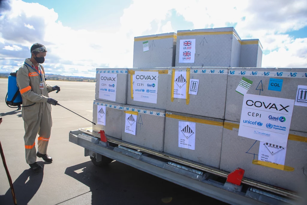 Dostawa szczepionek w ramach COVAX na Madagaskarze Dostawa szczepionek w ramach COVAX na Madagaskarze