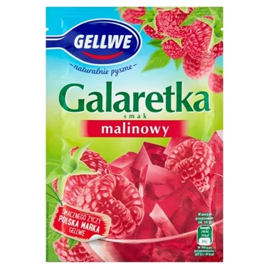 Gellwe Galaretka smak malinowy 72 g - 1