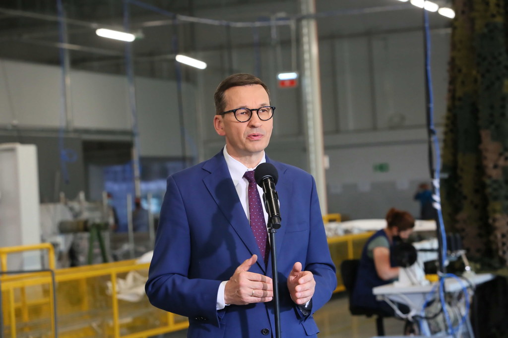 Premier Mateusz Morawiecki podczas wizyty w Wielkopolsce