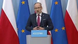 Adam Niedzielski podczas konferencji prasowej