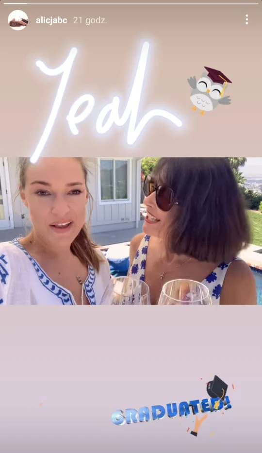 Alicja Bachleda-Curuś świętuje https://www.instagram.com/alicjabc/