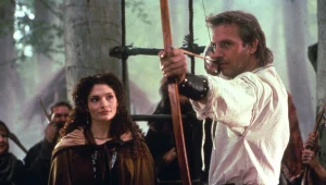 Mary Elizabeth Mastrantonio i Kevin Costner w scenie z filmu "Robin Hood: Książę złodziei"