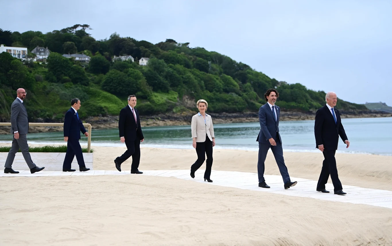 Szczyt przywódców państw G7 w miejscowości Carbis Bay w Kornwalii 