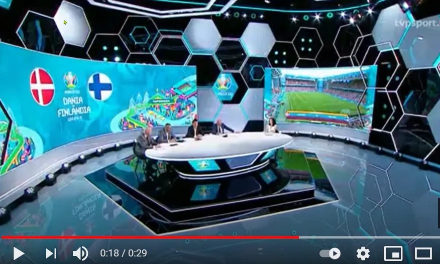 Studio TVP przy okazji meczu Dania-Finlandia Studio TVP przy okazji meczu Dania-Finlandia
