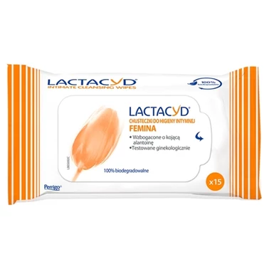 Lactacyd Femina Chusteczki do higieny intymnej 15 sztuk - 0