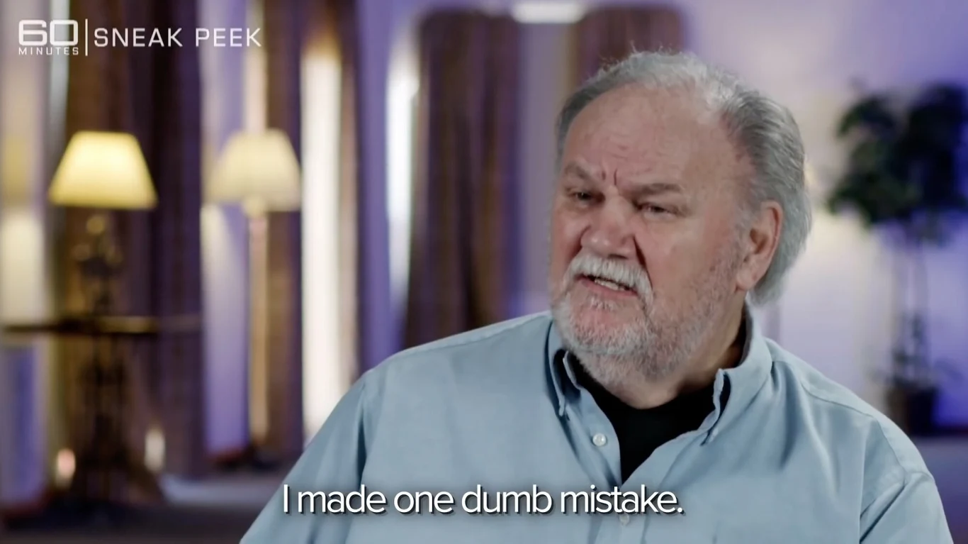 Thomas Markle podczas wywiadu w "60 Minutes" Thomas Markle podczas wywiadu w "60 Minutes"