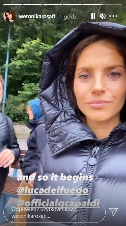 Rosati na planie międzynarodowej produkcji, https://www.instagram.com/weronikarosati/
