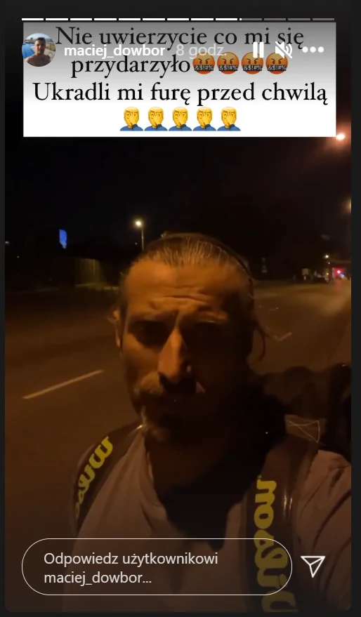 Maciejowi Dowborowi skradziono samochód/ Zdjęcie pochodzi z https://www.instagram.com/maciej_dowbor/?hl=pl Maciejowi Dowborowi skradziono samochód/ Zdjęcie pochodzi z https://www.instagram.com/maciej_dowbor/?hl=pl