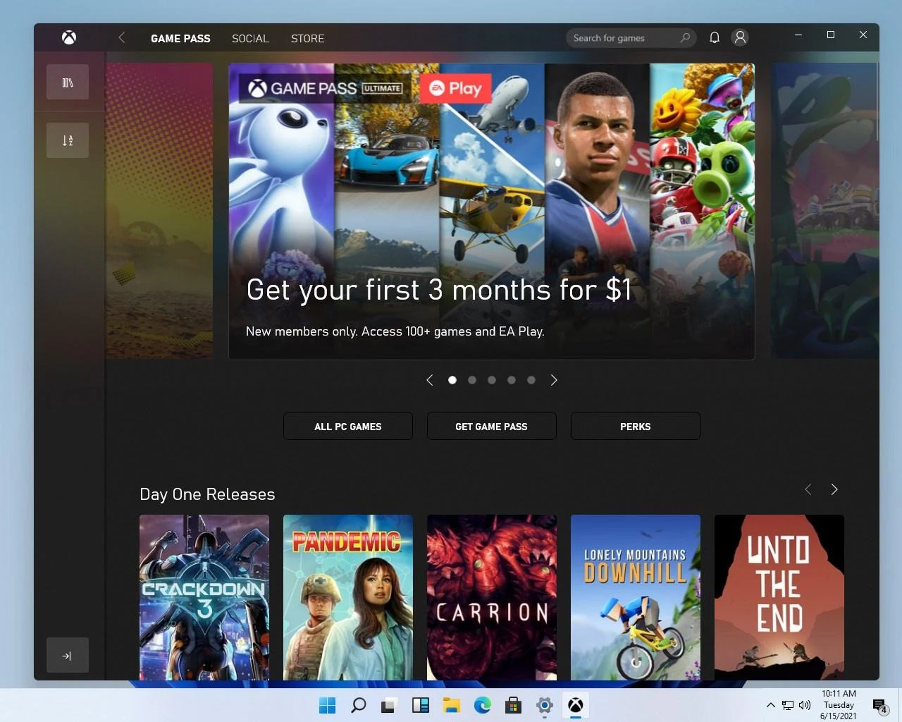 Ustawienia Xbox Game Pass