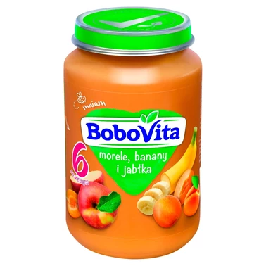 BoboVita Morele banany i jabłka po 6 miesiącu 190 g - 2