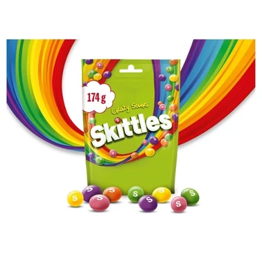 Skittles Crazy Sours Cukierki do żucia 174 g (142 cukierki) - 0