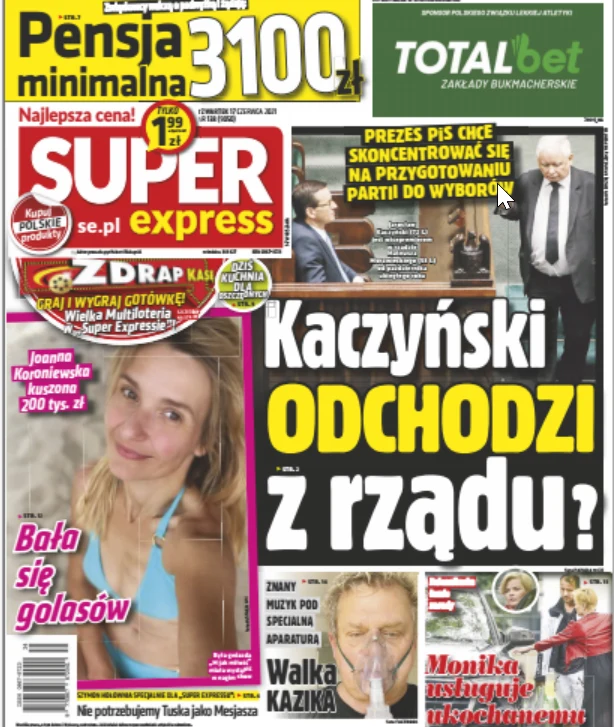 Monika Richardson na okładce "Super Expressu" z dnia 17.06.2021 Monika Richardson na okładce "Super Expressu" z dnia 17.06.2021