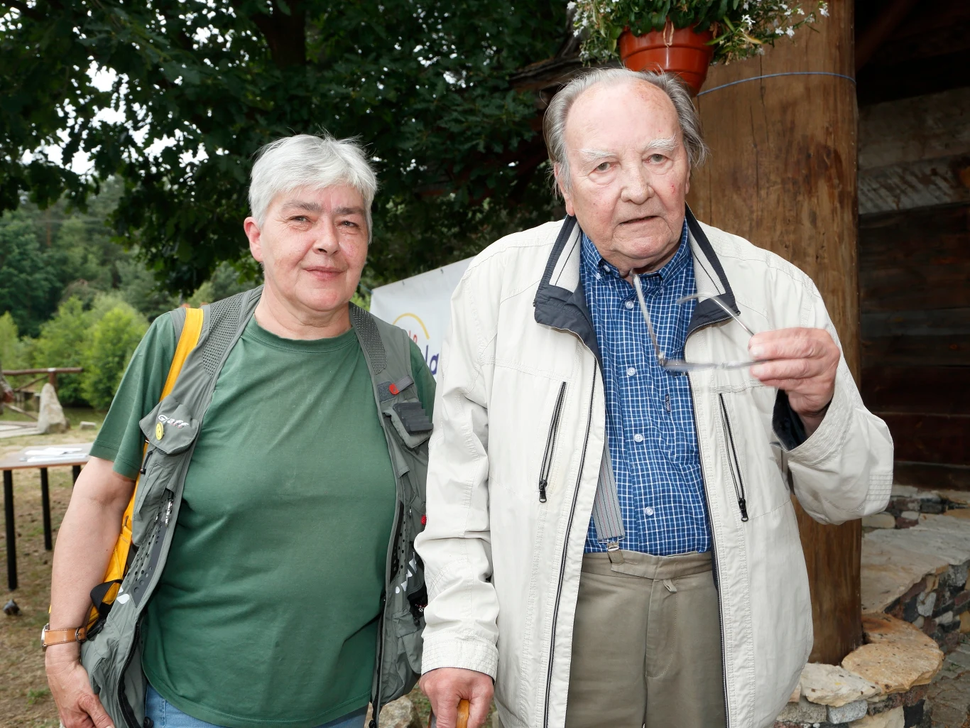 Ignacy Gogolewski z "żoną" Ewą Kwiecień