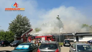 Pożar w markecie przy ul. Gierczak