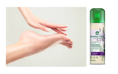 ​Dezodorant do stóp z szałwią lekarską i olejkiem herbacianym od Herbal Care