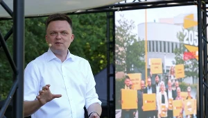 Lider Ruchu Polska 2050 Szymon Hołownia podczas Zlotu Ruchu Polska 2050