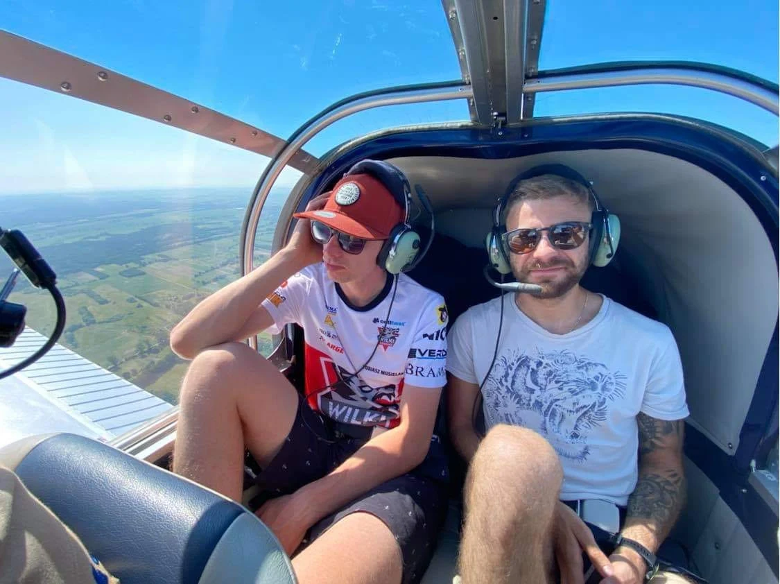 Wspólny lot Tobiasza Musielaka i Rasmusa Jensena