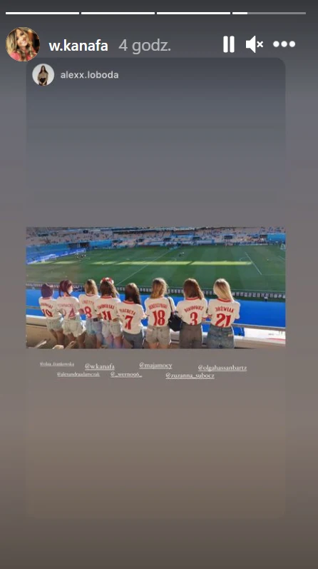 Polskie WAGs na meczu Hiszpania - Polska /https://www.instagram.com/w.kanafa/