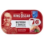 King Oscar Wątróbki z dorsza w tłuszczu własnym 115 g