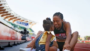Allyson Felix z córką Camryn
