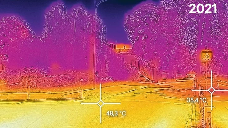 Pomiar temperatury na ul. Dworcowej w Obornikach Śląskich Pomiar temperatury na ul. Dworcowej w Obornikach Śląskich