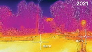 Pomiar temperatury na ul. Dworcowej w Obornikach Śląskich 