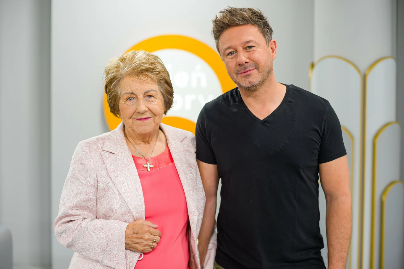 Andrzej Piaseczny z mamą Alicją