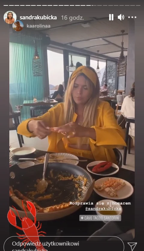 Sandra Kubicka na wakacjach, https://www.instagram.com/sandrakubicka/