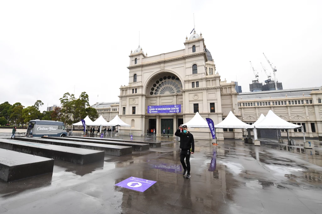 Punkt szczepień w Melbourne Punkt szczepień w Melbourne