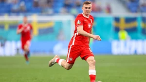 Kacper Kozłowski w meczu Szwecja-Polska