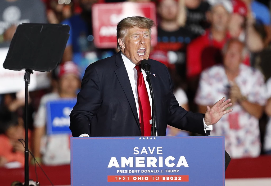Donald Trump podczas wiecu w stanie Ohio