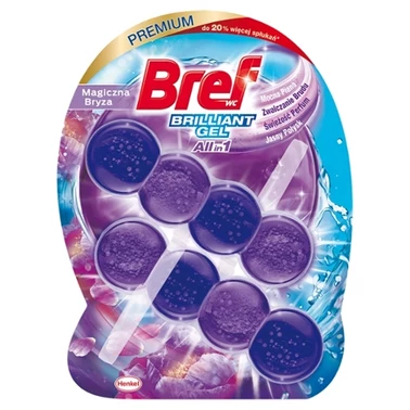 Bref WC Brilliant Gel All in 1 Zawieszka myjąco-zapachowa do muszli WC magiczna bryza 2 x 42 g - 1