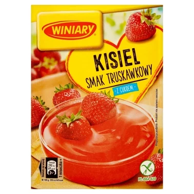 Winiary Kisiel z cukrem smak truskawkowy 77 g - 1