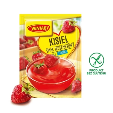 Winiary Kisiel z cukrem smak truskawkowy 77 g - 0