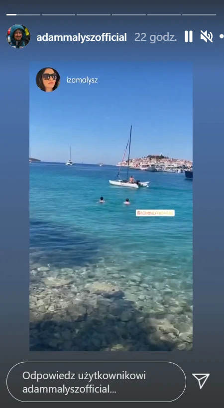 Adam i Izabela Małyszowie pojechali na wczasy do Chorwacji /https://www.instagram.com/adammalyszofficial/