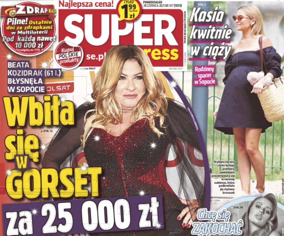 Kasia Tusk kwitnie na okładce "Super Expressu" Kasia Tusk kwitnie na okładce "Super Expressu"