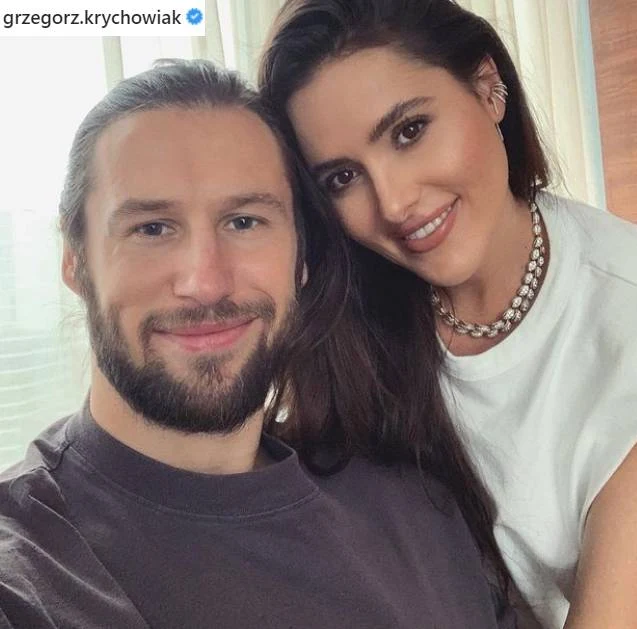 Grzegorz Krychowiak i Celia Jaunat