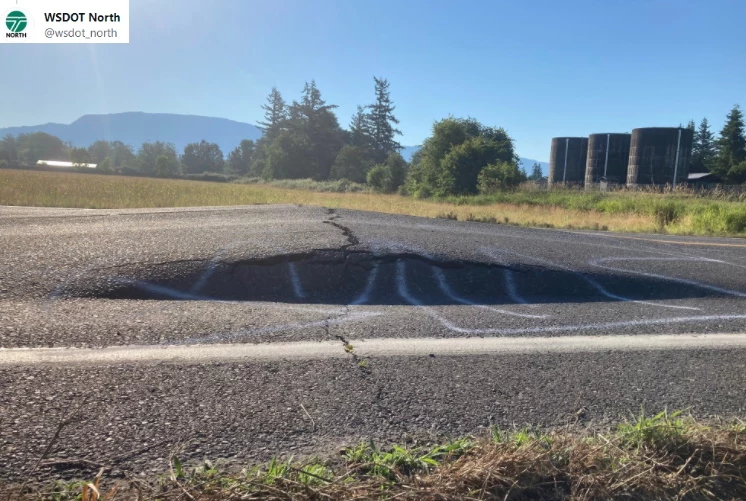 Kawałek odkształconej drogi w Portland