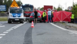 Kierowca ciężarówki hamował awaryjnie, ale nie zdołał uniknąć zderzenia