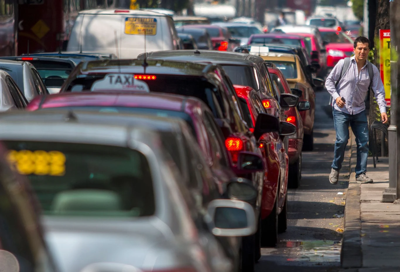 Korek w stolicy Meksyku. 