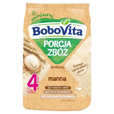 BoboVita Porcja zbóż Kaszka bezmleczna manna po 4 miesiącu 170 g - 2