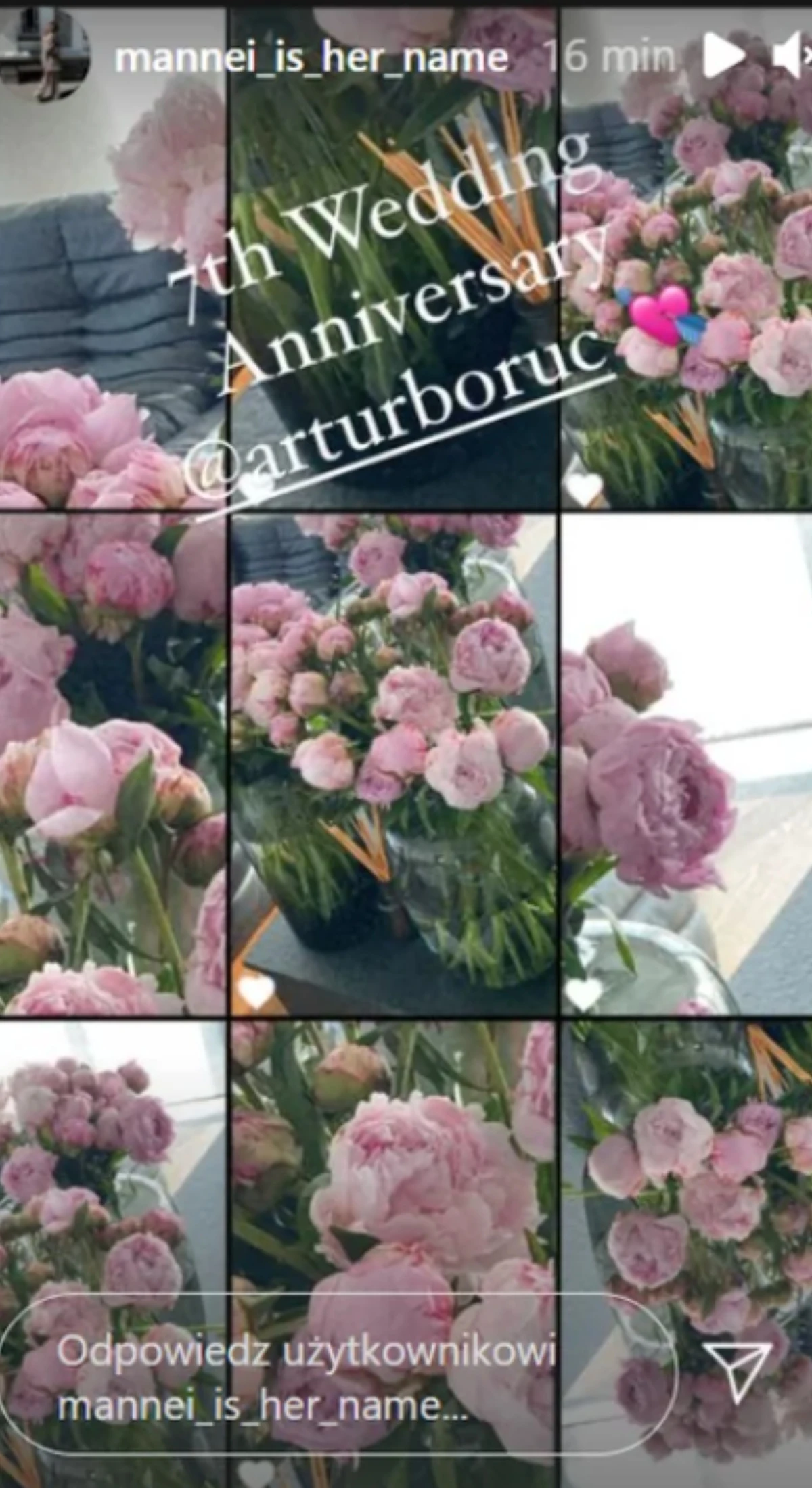 Borucowie obchodzą 7.rocznicę ślubu, fot. https://www.instagram.com/mannei_is_her_name/ Borucowie obchodzą 7.rocznicę ślubu, fot. https://www.instagram.com/mannei_is_her_name/