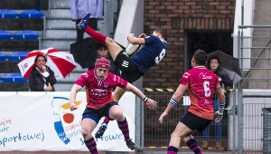 Kadr z meczu Skra Warszawa - Ogniwo Sopot